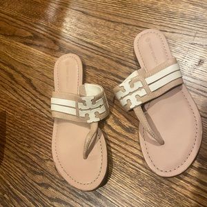 Size 8 nude color Tory Burch sandals